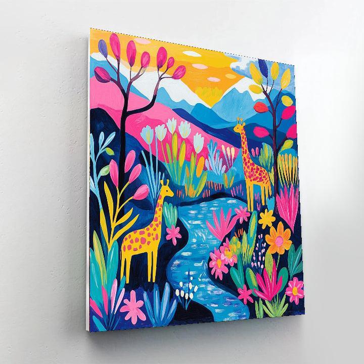 Charley Harper Inspired Playful Wildlife  DIY Paint By Numbers