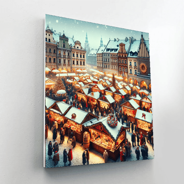 Krakow Christmas Market - Poland Number Painting