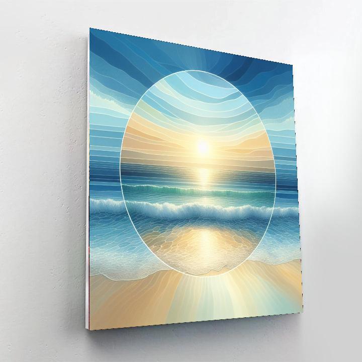 Graceful Ocean Waves DIY Paint By Numbers