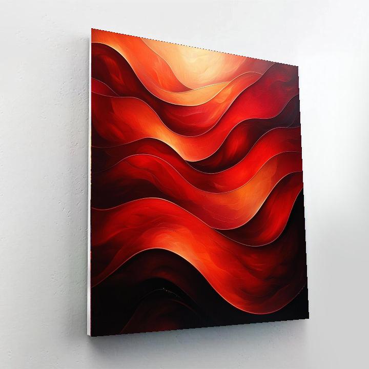 Caravaggio Inspired Fluid Echoes  Number Painting