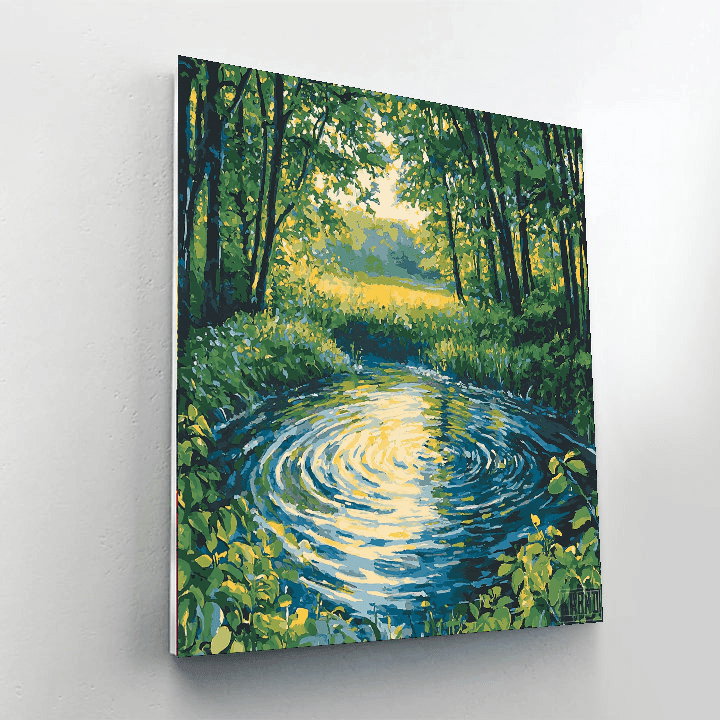 Claude Monet Inspired Bubbling Brook  Painting By Numbers Kit