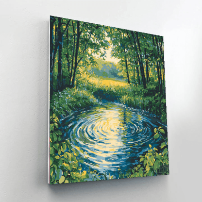 Claude Monet Inspired Bubbling Brook  Painting By Numbers Kit