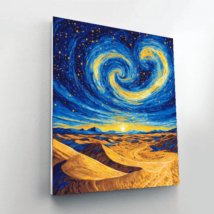 Vincent Van Gogh Inspired Starry Night In The Sahara  Paint By Numbers Kits