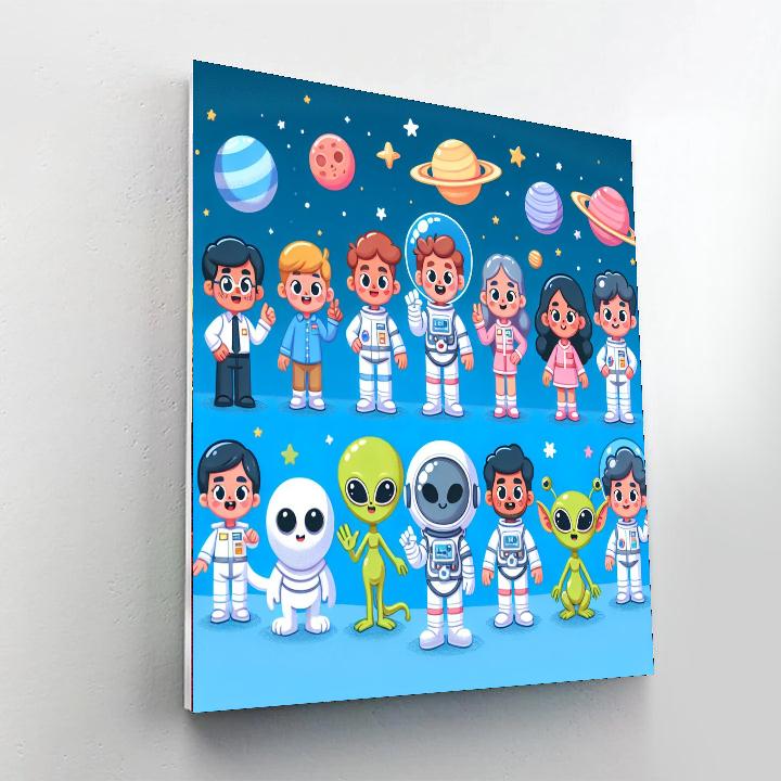 Space Adventure Heroes Paint By Number