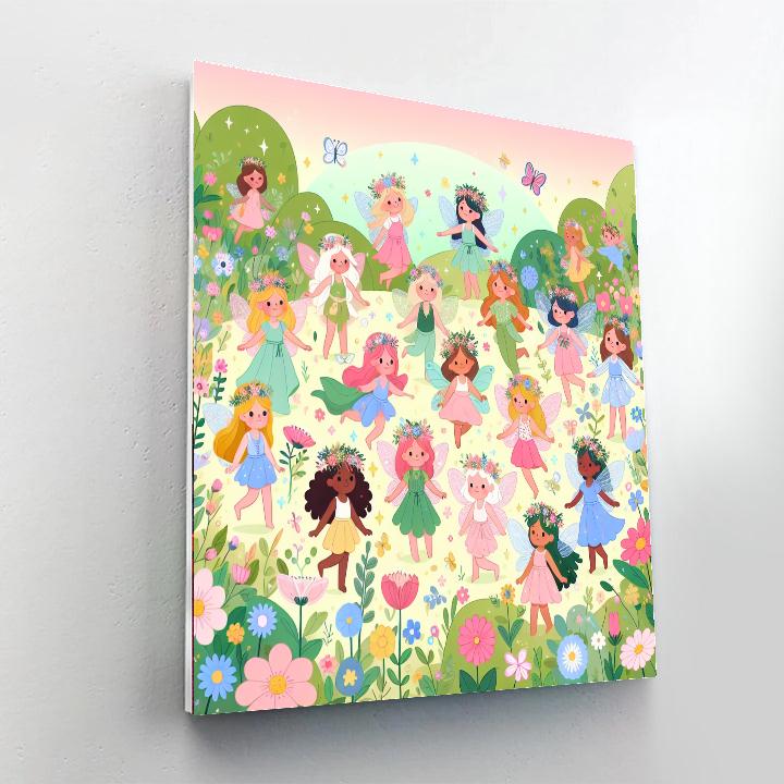 Flower Fairy Festival Paint By Numbers Art