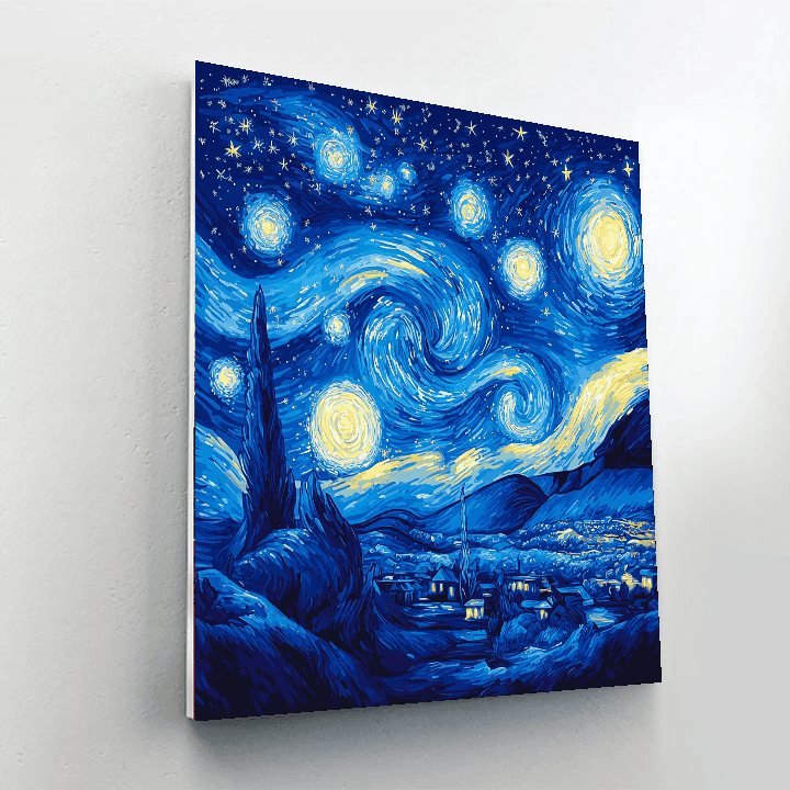 Van Gogh Inspired Celestial Lightshow  Painting By Numbers Kit