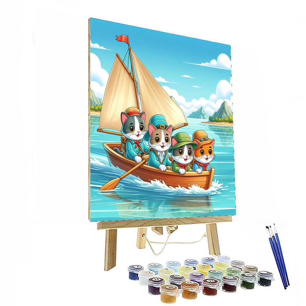 Courageous Cats Paint By Numbers Art