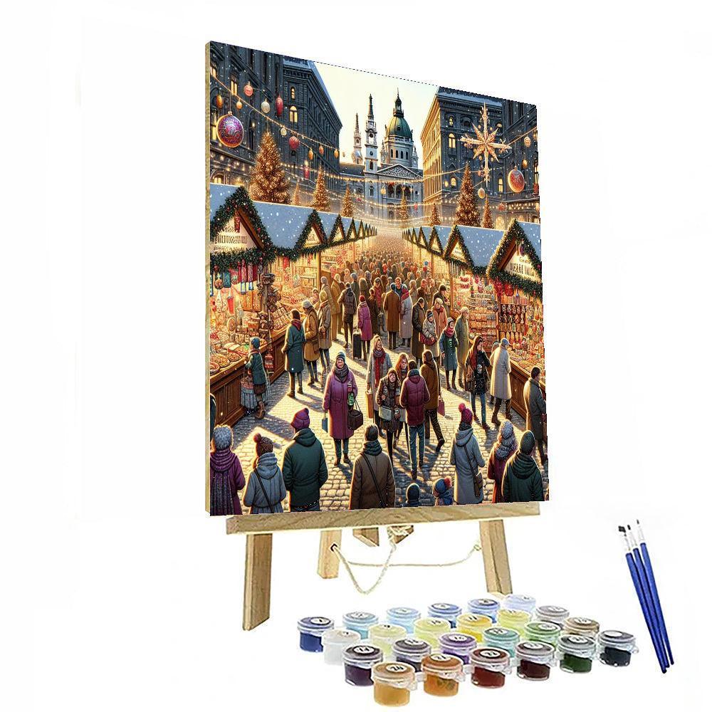 Budapest Christmas Market - Hungary Painting Number Kit