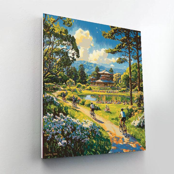 Biking The Golden Gate Park Numbered Painting Kits