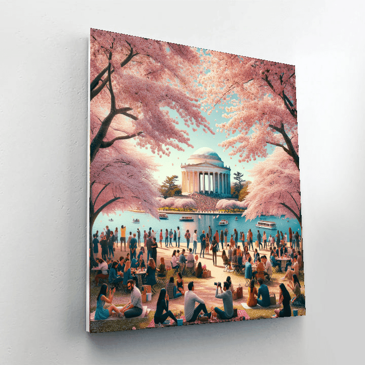 Cherry Blossom Festival - Washington, D.c., Usa Painting Number Kit