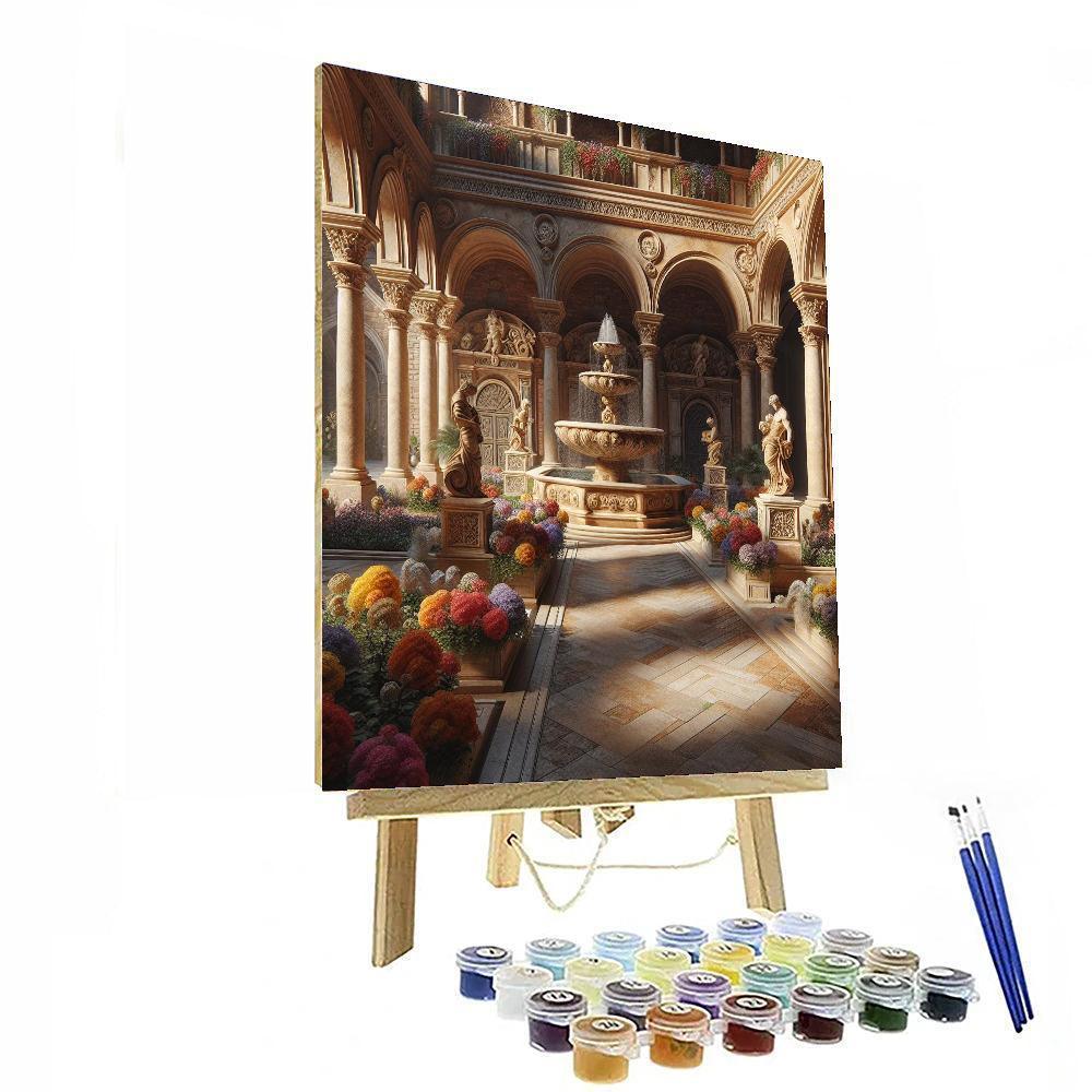 Renaissance Courtyard Delight Painting By Numbers Kit