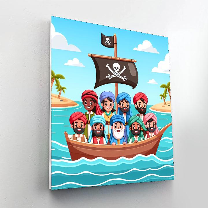 Pirates On The High Seas Painting By Numbers Kit