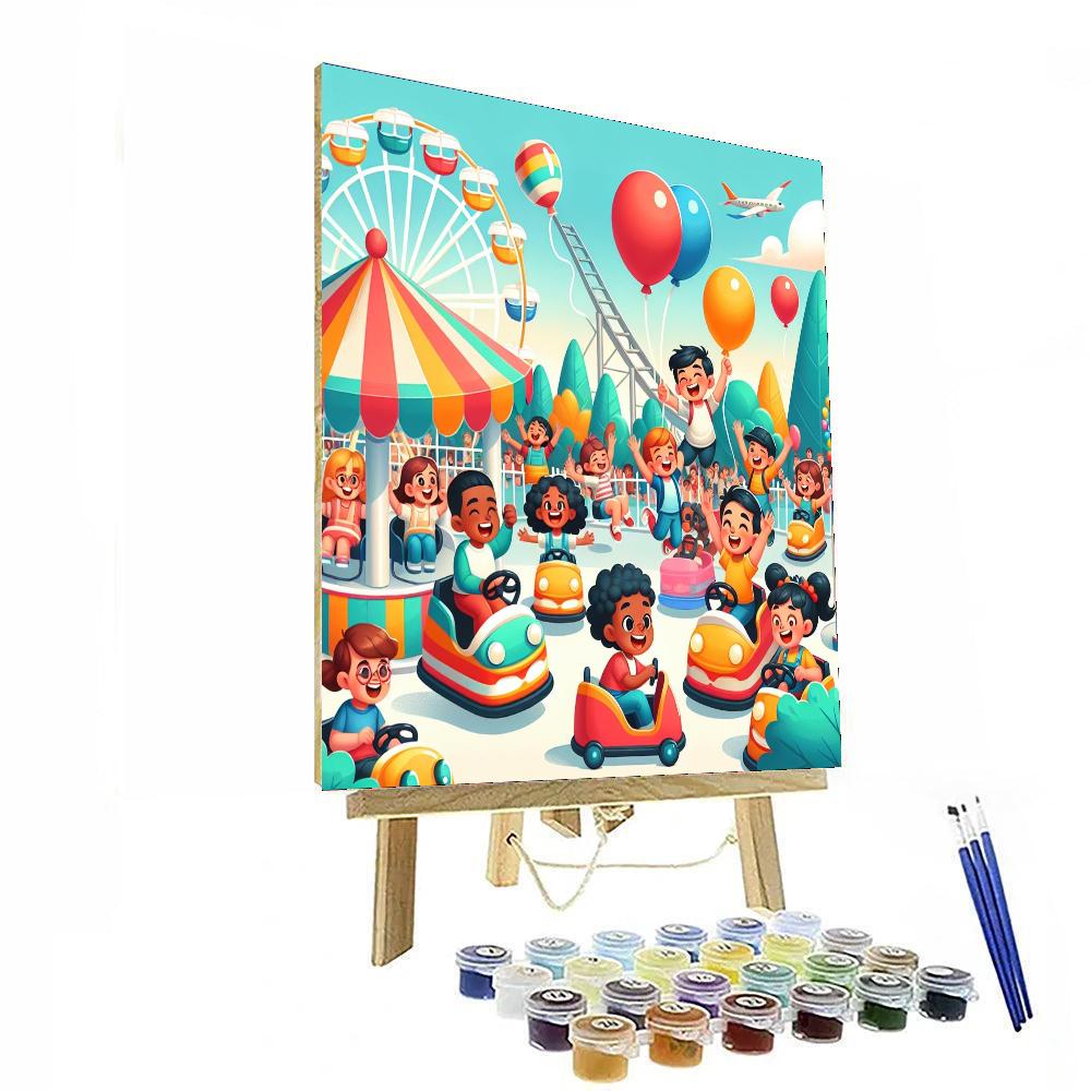 Cheerful Adventure Park Paint By Numbers Art