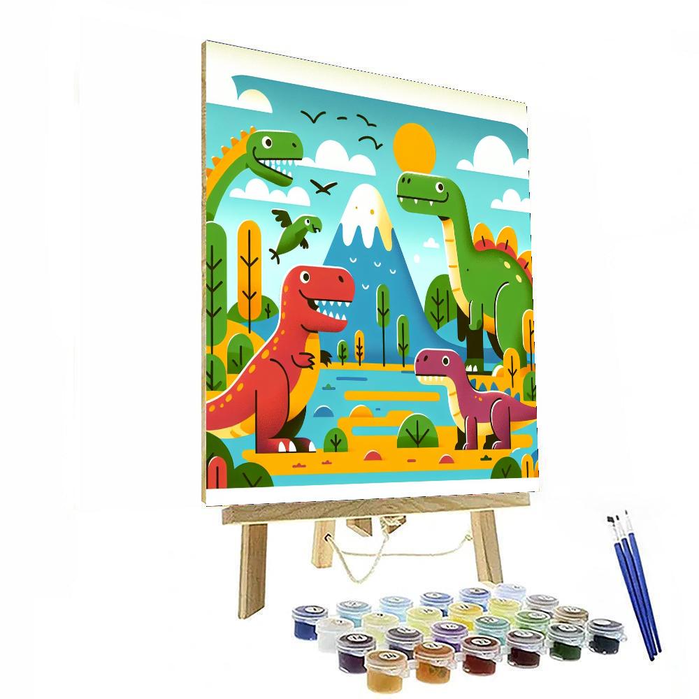 Royal Dinosaur Kingdom Numbered Painting Kits