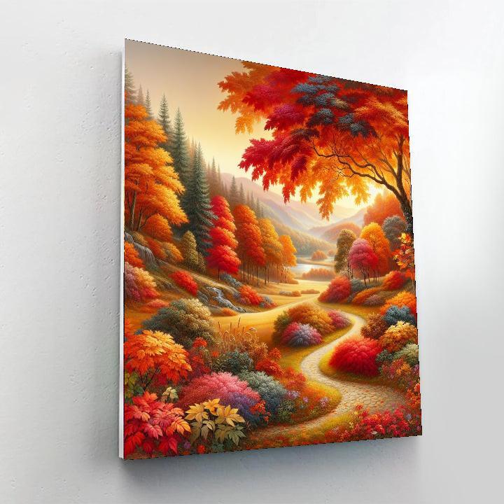Captivating Autumn Trails Painting By Numbers Kit