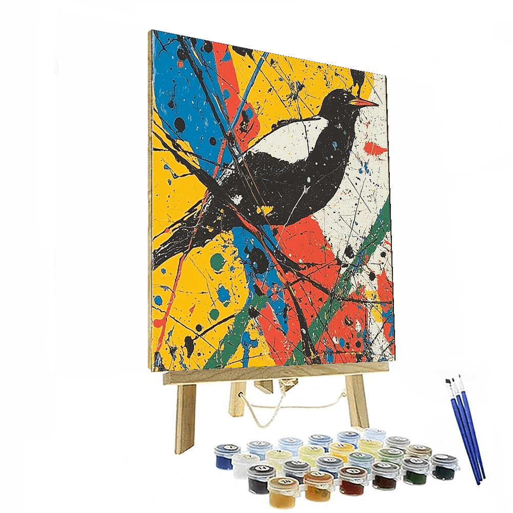 Jackson Pollock Inspired Contemporary Fusion  Paint By Numbers
