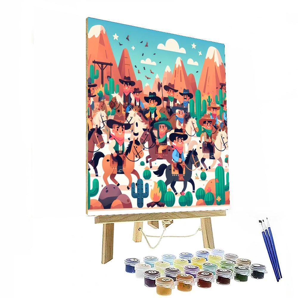 Charming Wild West Adventure Number Painting