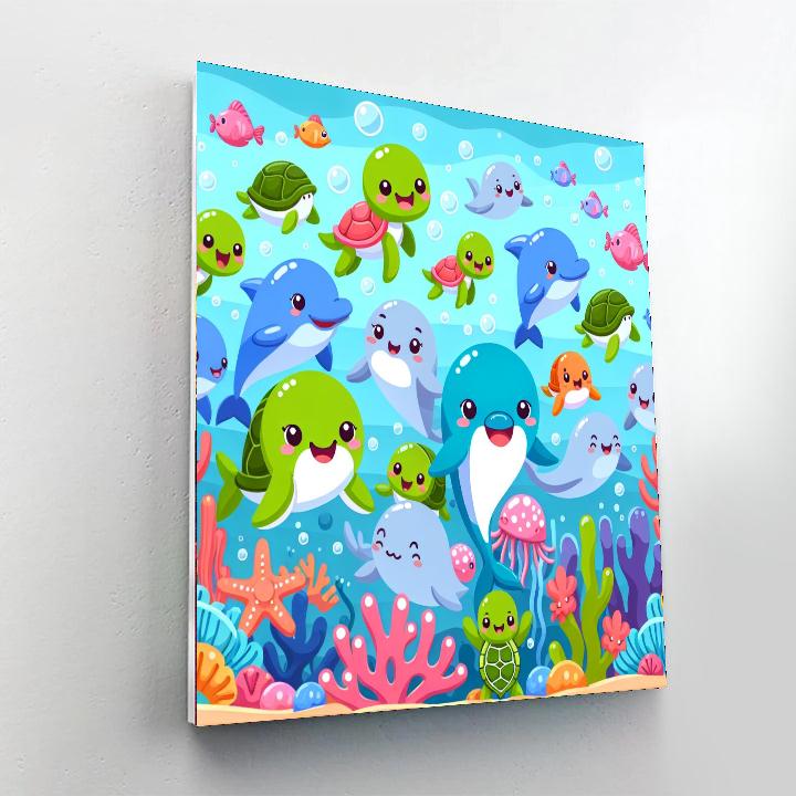 Silly Sea Creature Party Paint By Numbers Kits