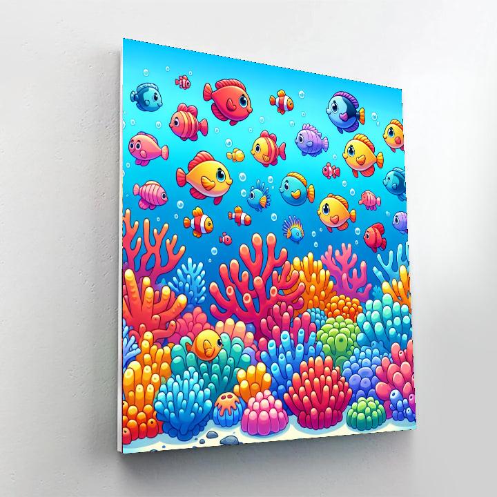 Creative Coral Reef Number Painting