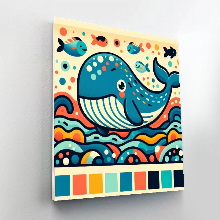 Whimsical Whale's Journey Paint By Number