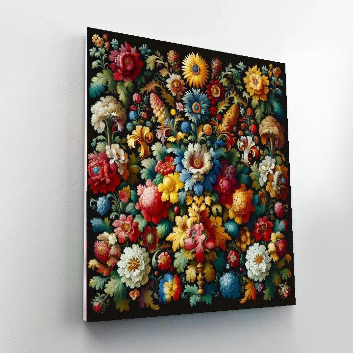 Floral Symphony Arrangement Paint By Color