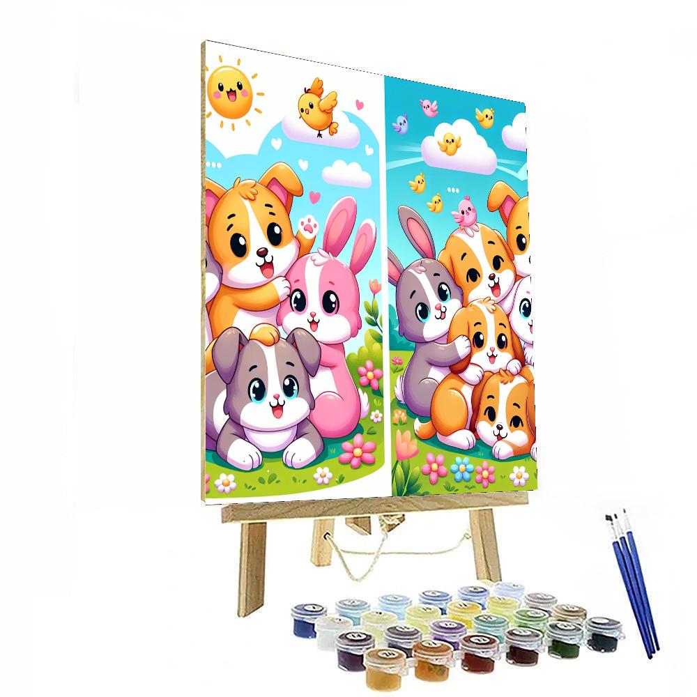 Cuddle Puddle Animal Friends Paint By Numbers