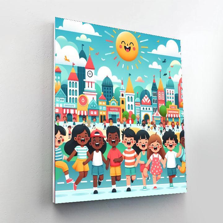 Cheerful City Explorers Paint By Numbers