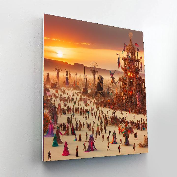 The Burning Man Festival - Usa Paint By Color