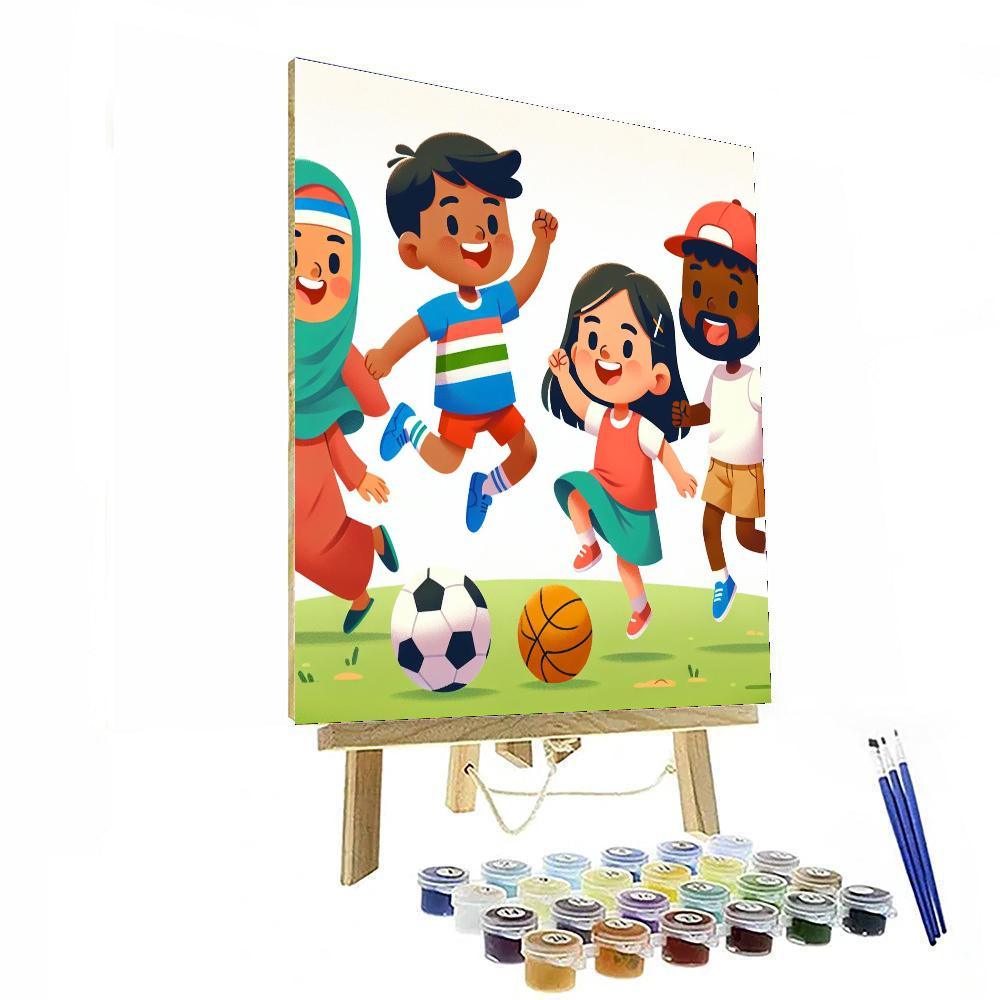 Playful Sports Day Numbered Painting Kits