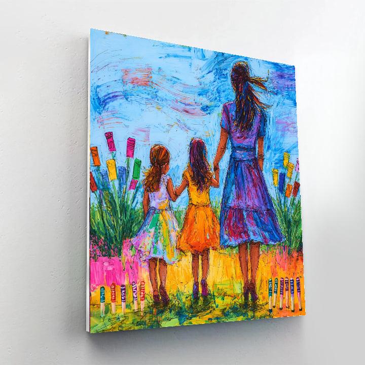 Cuddles And Crayons Paint By Number