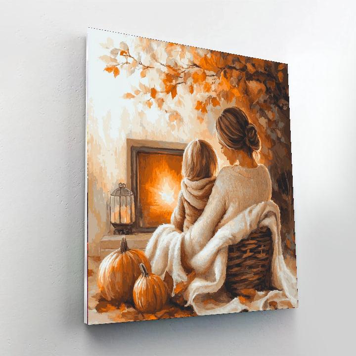 A Cozy Winter Evening Number Painting