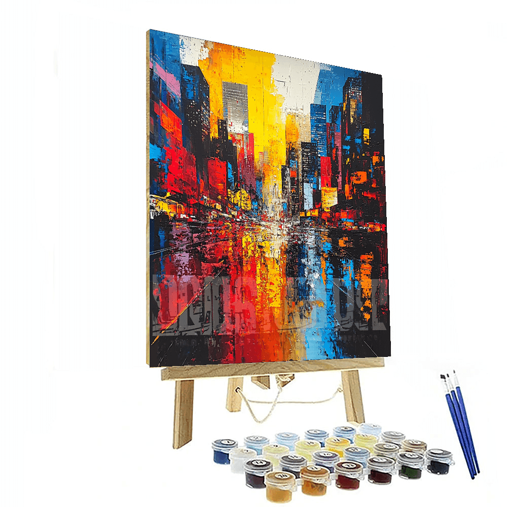 Munch Inspired Expressionist Urban Rhythm - DIY Painting By Numbers Kit