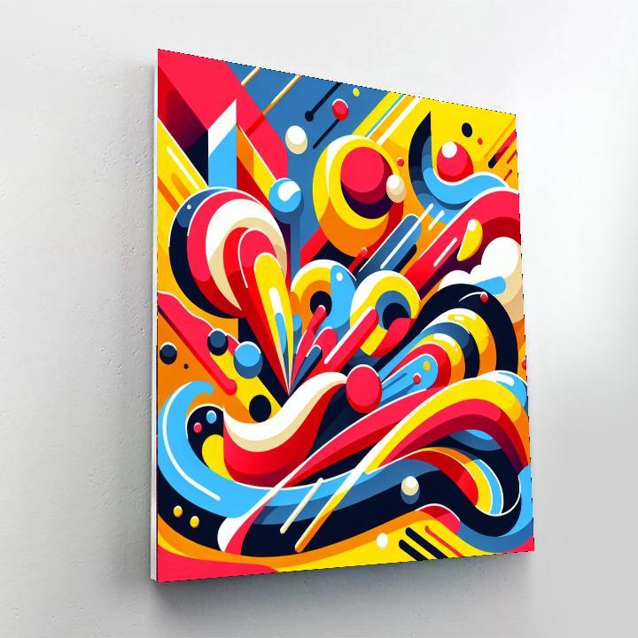 Colorful Abstract Joy Number Painting