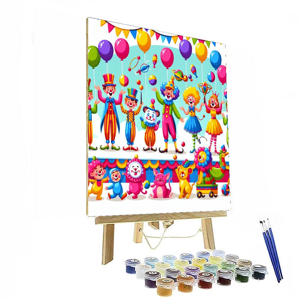 Happy Circus Parade Paint By Numbers Art