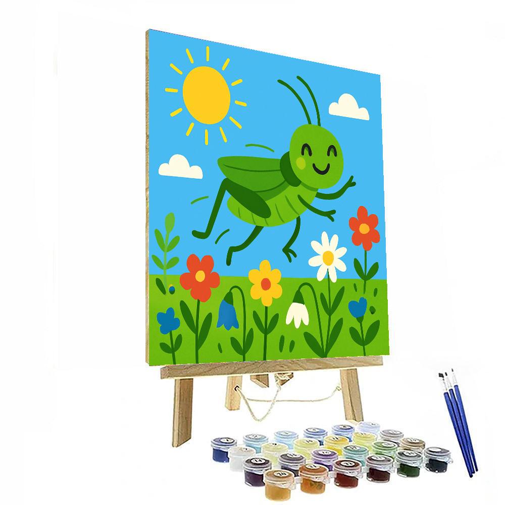 Giggle Grasshopper Paint By Numbers Art