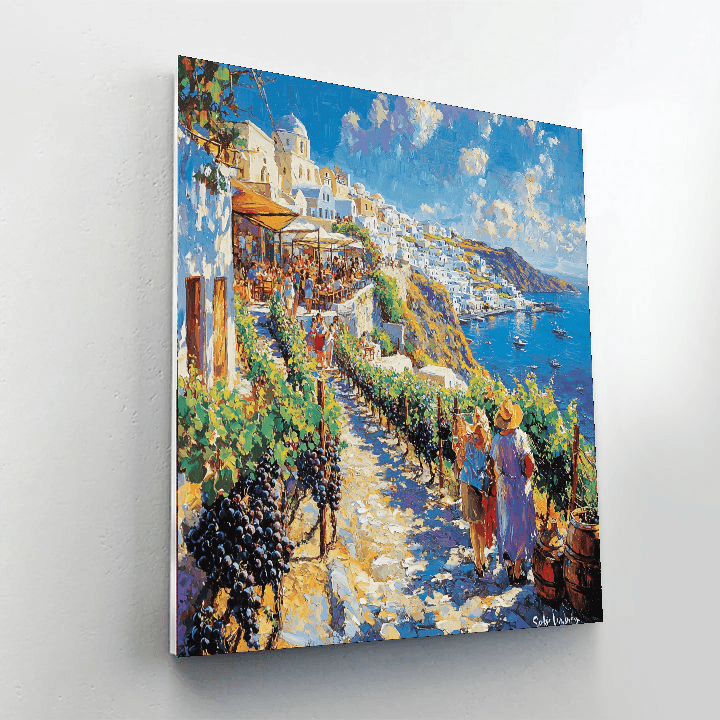 Santorini Wine Tour Numbered Painting Kits
