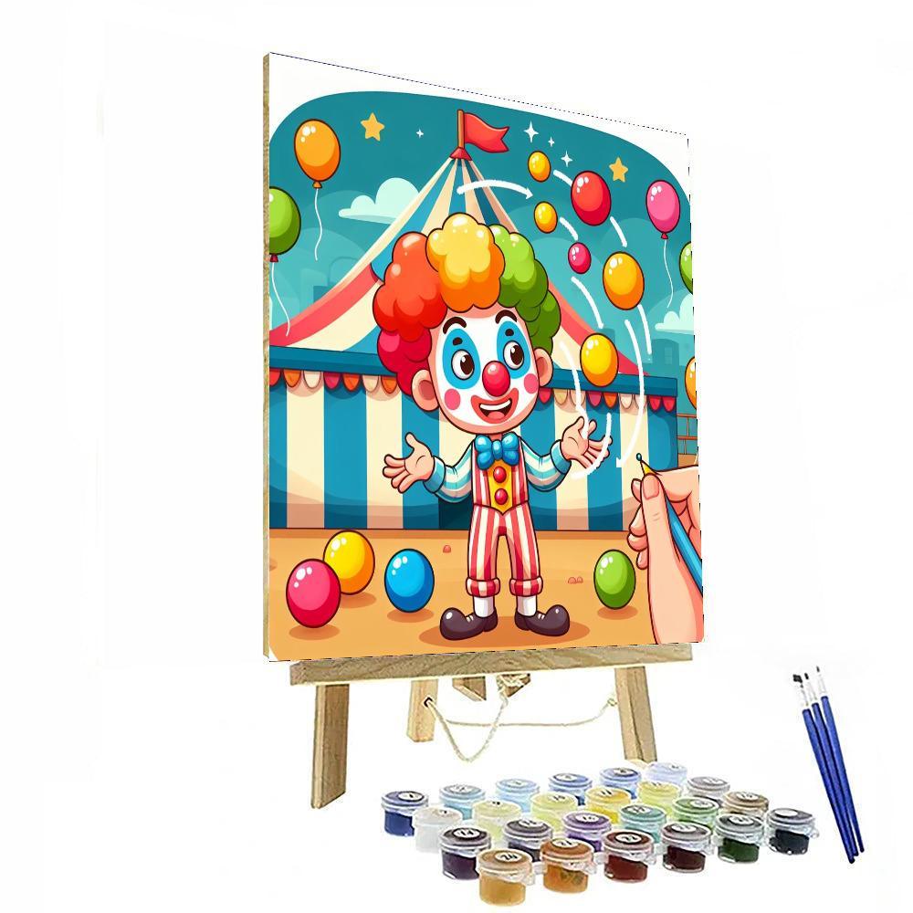 Cheerful Circus Clown Fun Paint By Numbers