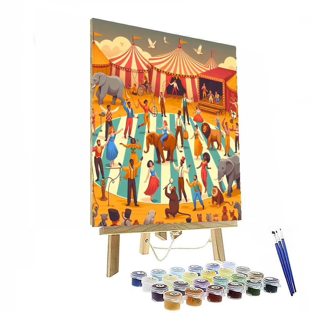 Cheerful Circus Camp Paint By Numbers