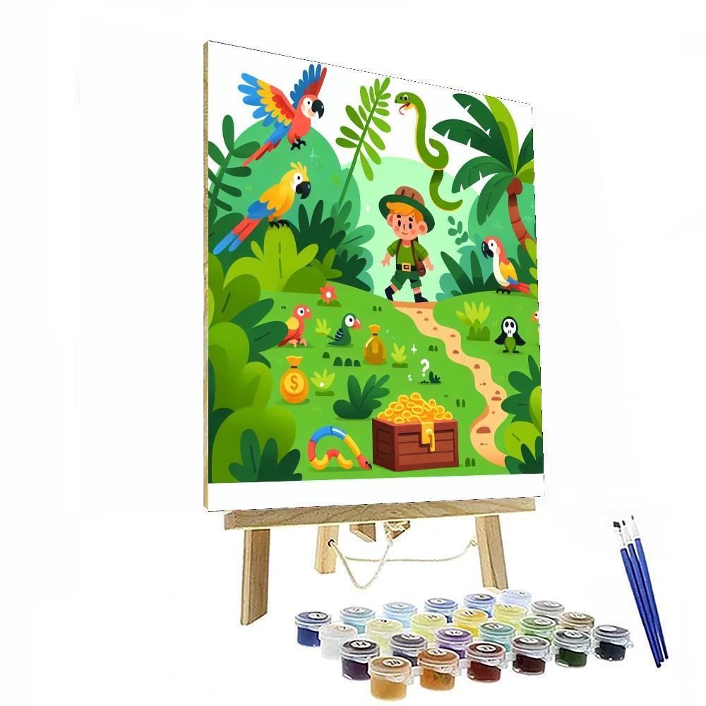 Treasure Hunter's Jungle Adventure Paint By Numbers Kits