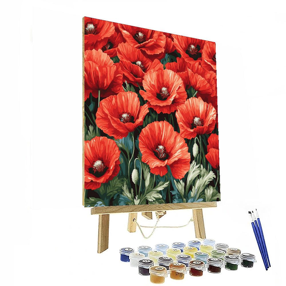 Georgia O'Keeffe Inspired Playful Poppies  Paint By Numbers Kits