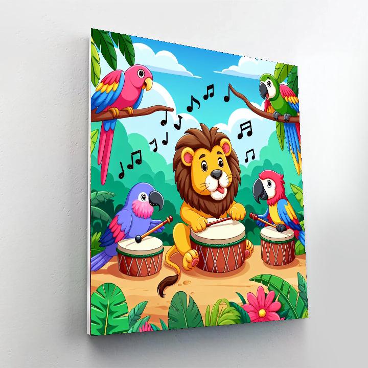 Wild Jungle Band Painting Number Kit