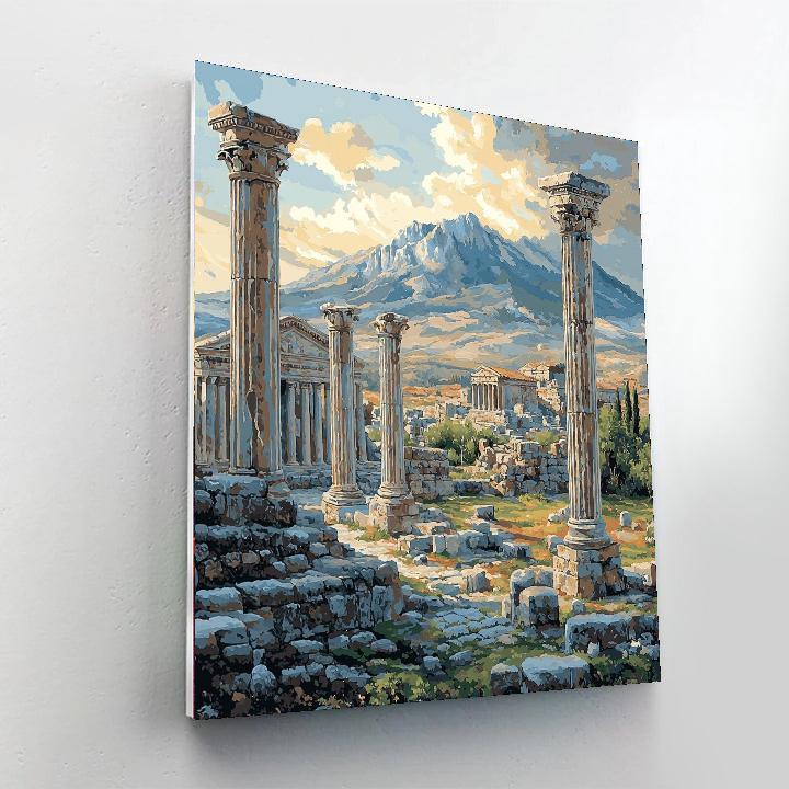 Traditional Ruins Art Style Inspired Timeless Ruins  Paint By Numbers Kits