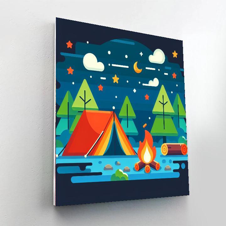 Happy Camping Trip Paint By Color