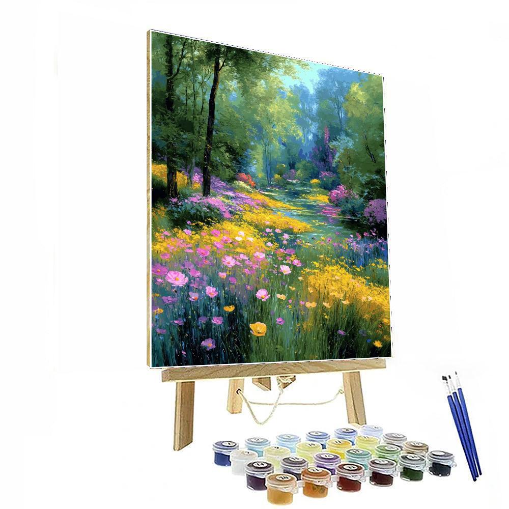 Claude Monet Inspired Flower Fields Of The Imagination  Paint By Number