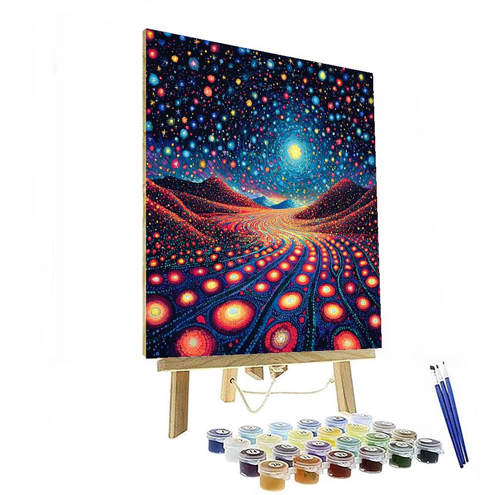 Yayoi Kusama Inspired Hypnotic Rhythm Of Space  Paint By Number