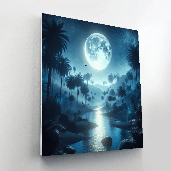 Lunar Oasis Adventure Number Painting
