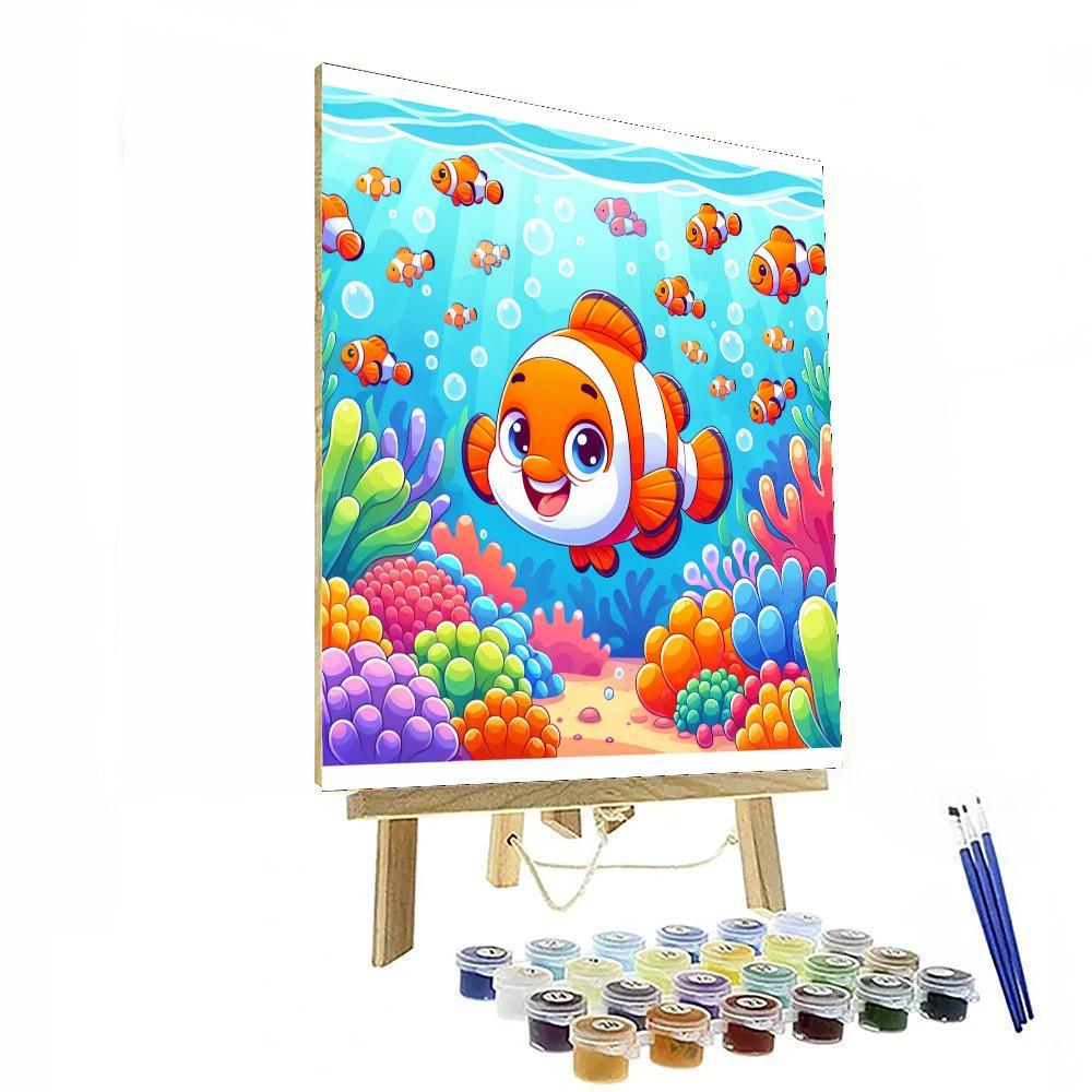 Silly Clownfish Paint By Numbers Art