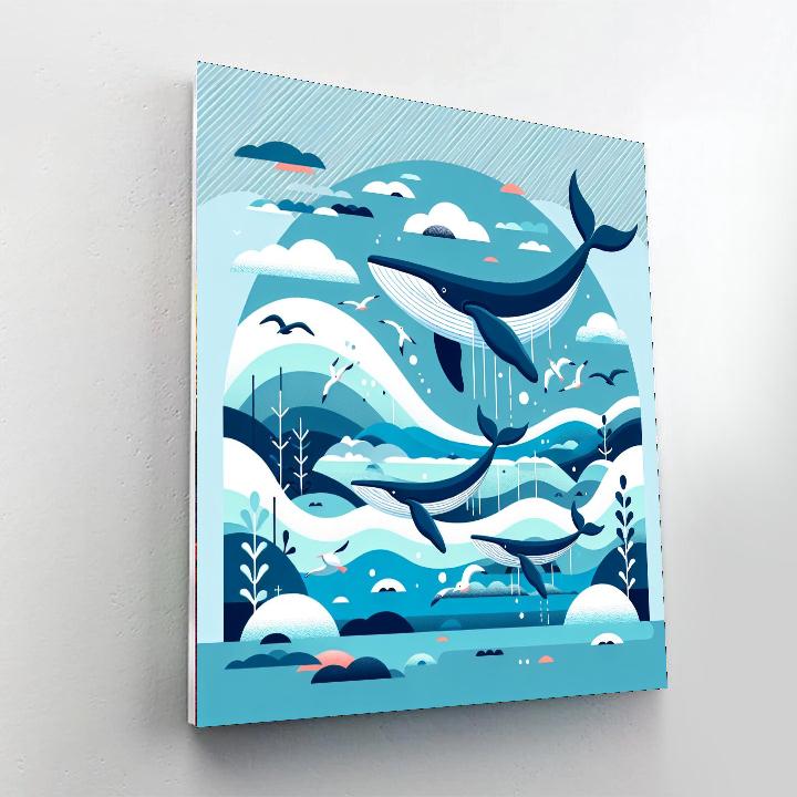 Wondrous Whale Migration Numbered Painting Kits