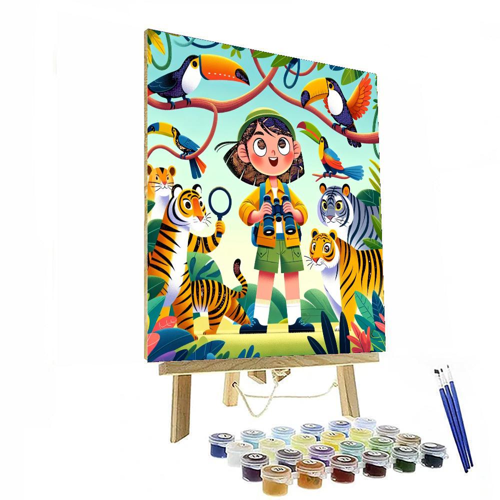 Wildlife Jungle Adventure Painting Number Kit