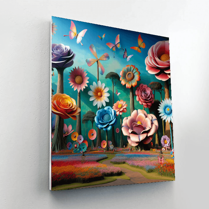 Fantasy Flower Garden Painting By Numbers Kit